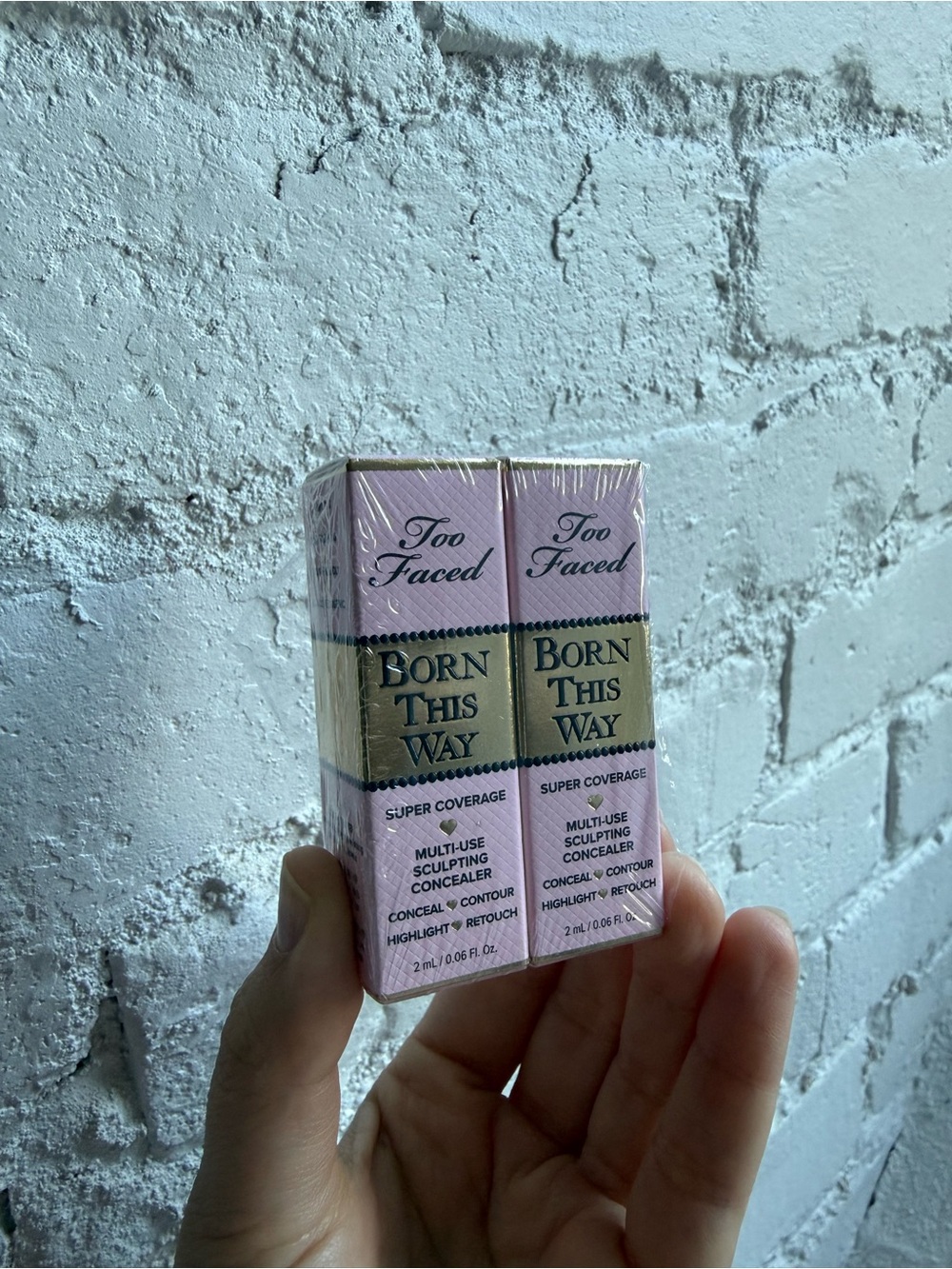 Two Faced Born This Way Super Coverage Multi-Use Concealor ( Honey) - Set of 2